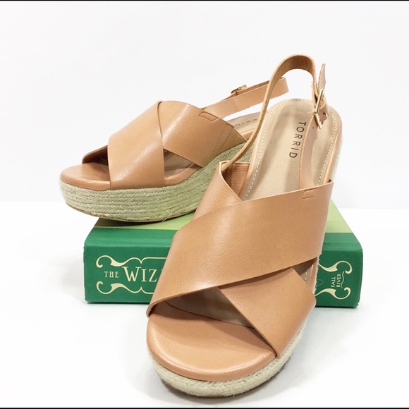 torrid Shoes - Torrid wide espadrille platform sandal cognac